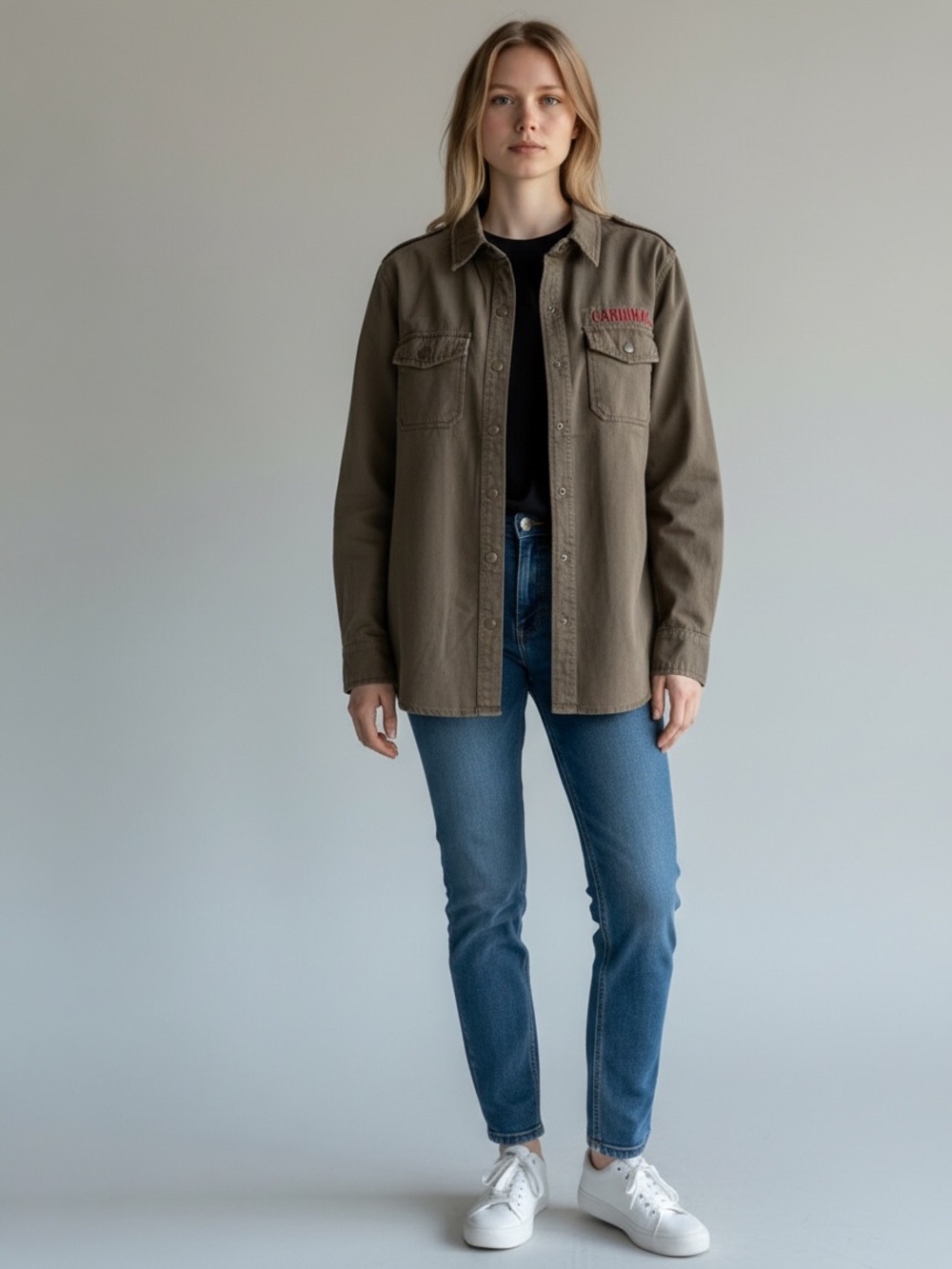 Stanford University Military Olive Utility Jacket - Women